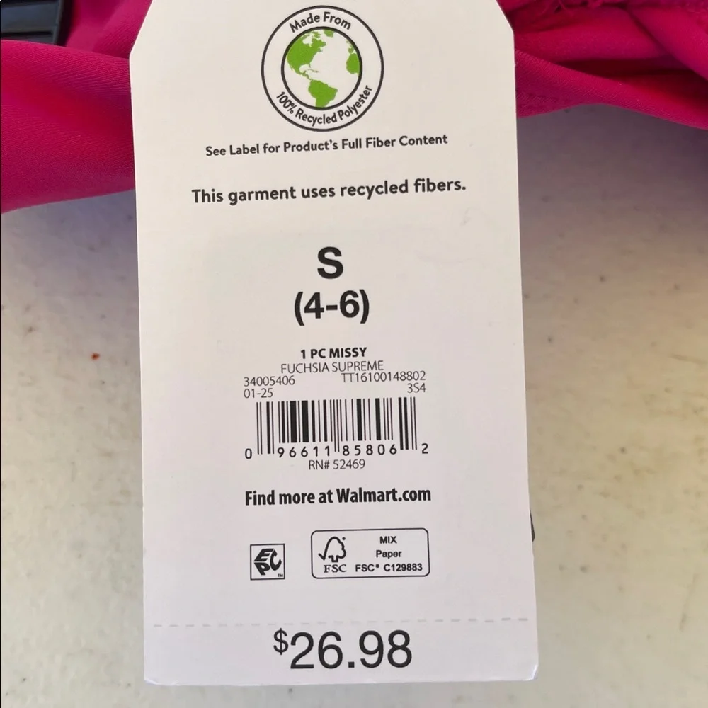 Time and Tru Pink Cutout One Piece Swimsuit size S(4-6) and 1X(16W-18W) New